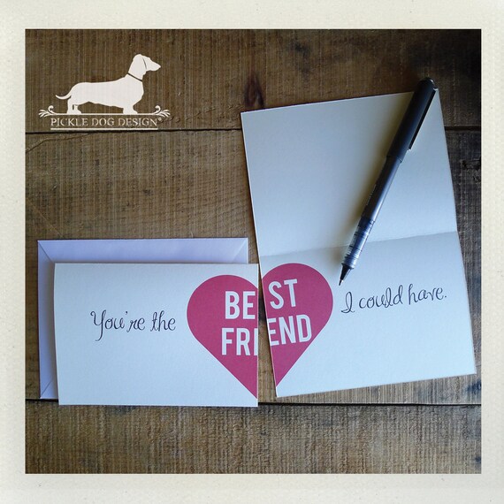 Best Friend. Note Card
