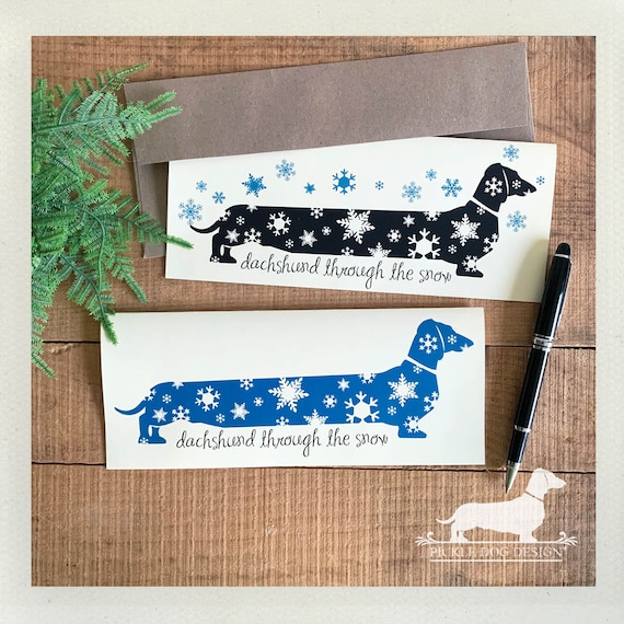 Snowflake Doxie. Note Card