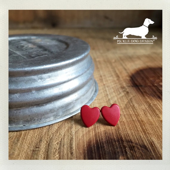 DOLLAR DEAL! I Heart You. Red Heart Post Earrings