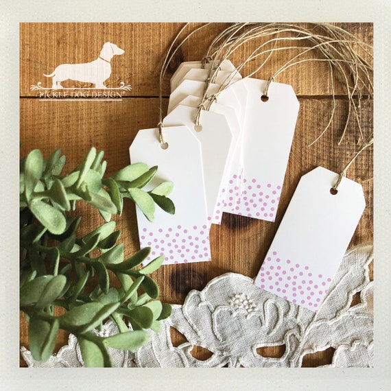 DOLLAR DEAL! Purple Confetti. Gift Tags (Set of 10)