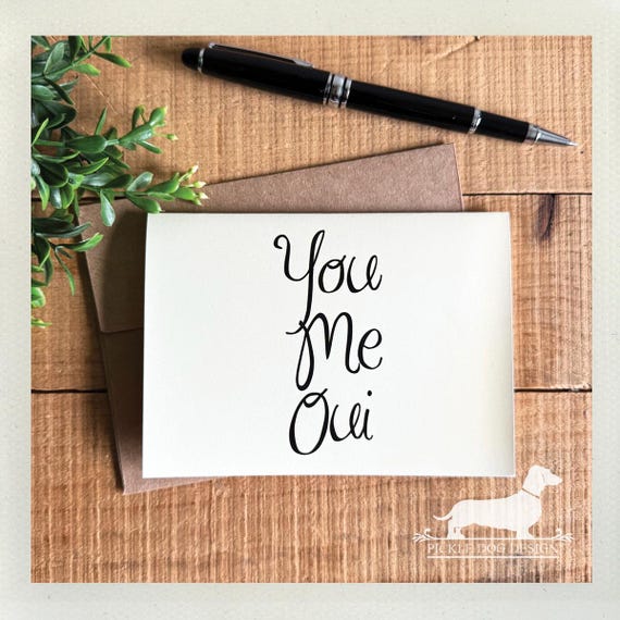 You Me Oui. Note Card