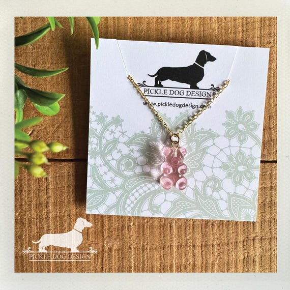 Pink Gummy Bear. Necklace