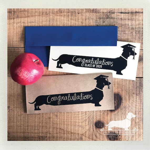 Long Doxie Grad. Note Card