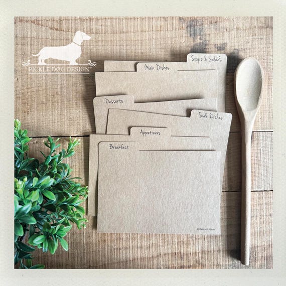 DISCOUNT DEAL! 4x6 Recipe Divider Cards (No. 65)
