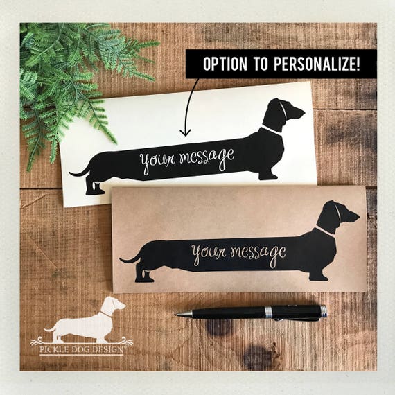 Personalized Long Doxie. Note Card