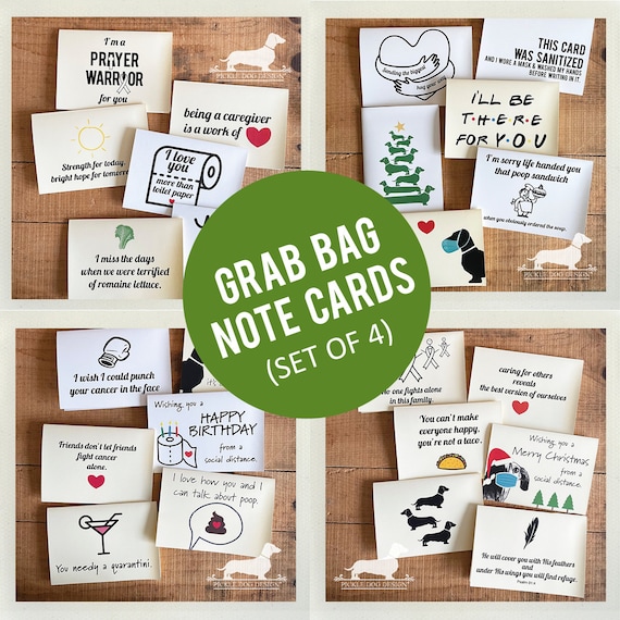 DISCOUNT DEAL! Grab Bag. Note Cards (Set of 4)