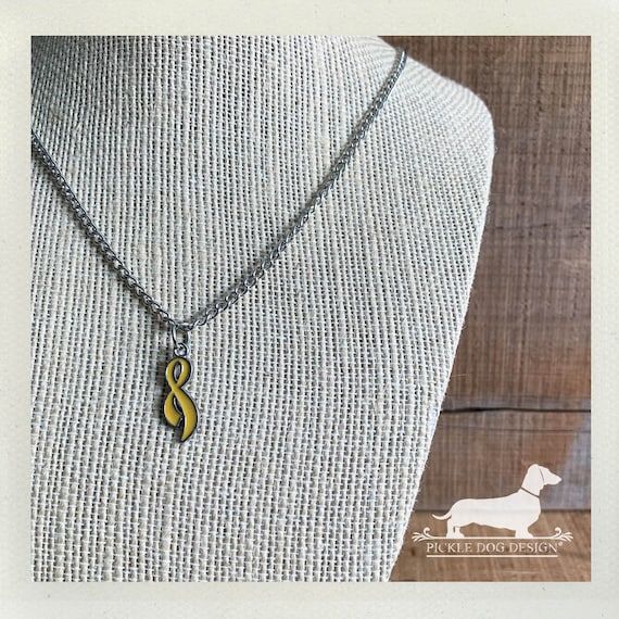 Yellow Ribbon. Necklace