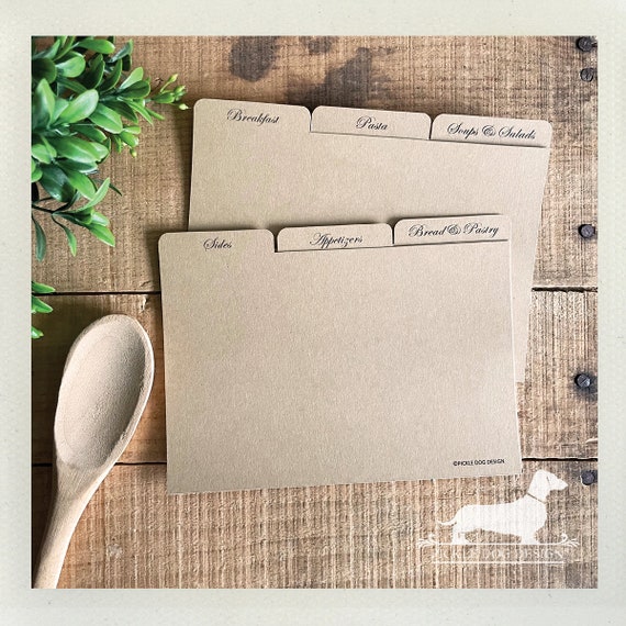 DISCOUNT DEAL! 4x6 Recipe Divider Cards (No. 18)