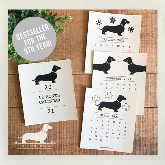 Doxie Love. 2021 Desktop Calendar