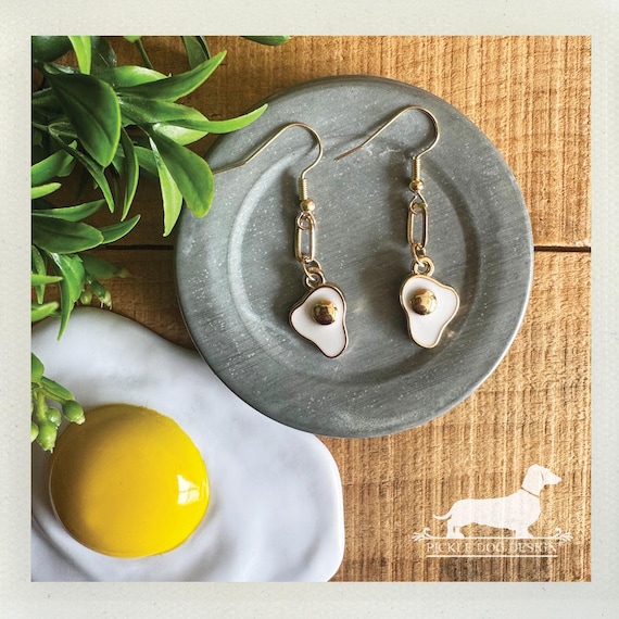 Egg. Dangle Earrings