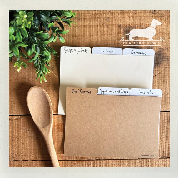 DISCOUNT DEAL! 4x6 Recipe Divider Cards (No. 29)