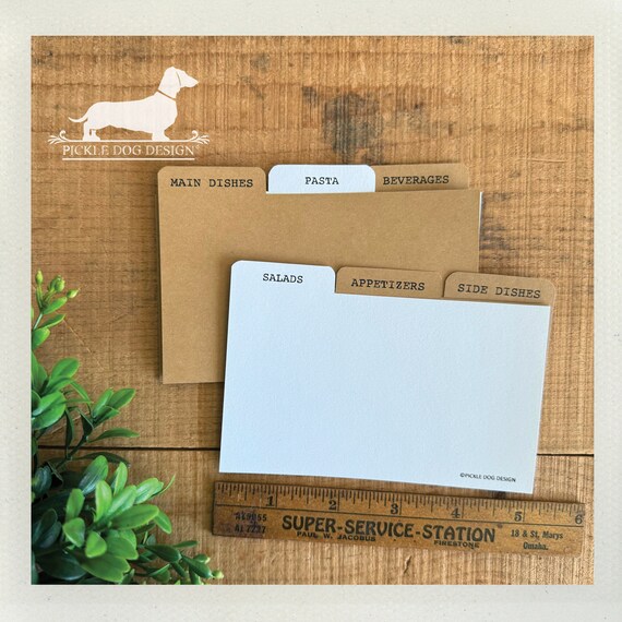 DISCOUNT DEAL! 3x5 Recipe Divider Cards (No. 7)