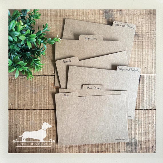 DISCOUNT DEAL! 4x6 Recipe Divider Cards (No. 64)