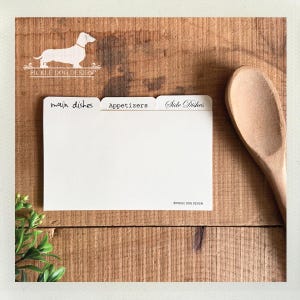 OFFRE DE RÉDUCTION ! 3 x 5 cartes intercalaires de recettes (n° 46) -- (ivoire, cadeau de mariage, cadeau de douche nuptiale, organisation, onglets, style campagnard chic, simple)