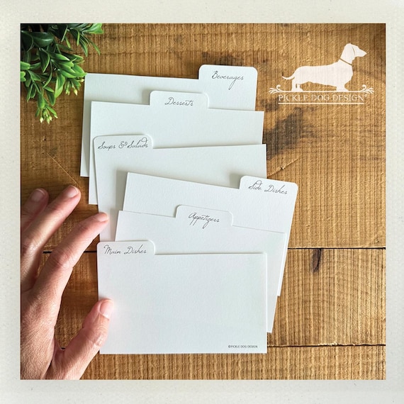 DISCOUNT DEAL! 3x5 Recipe Divider Cards (No. 63)