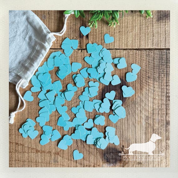 DISCOUNT DEAL! Mint Blue Heart Confetti (500 Count)