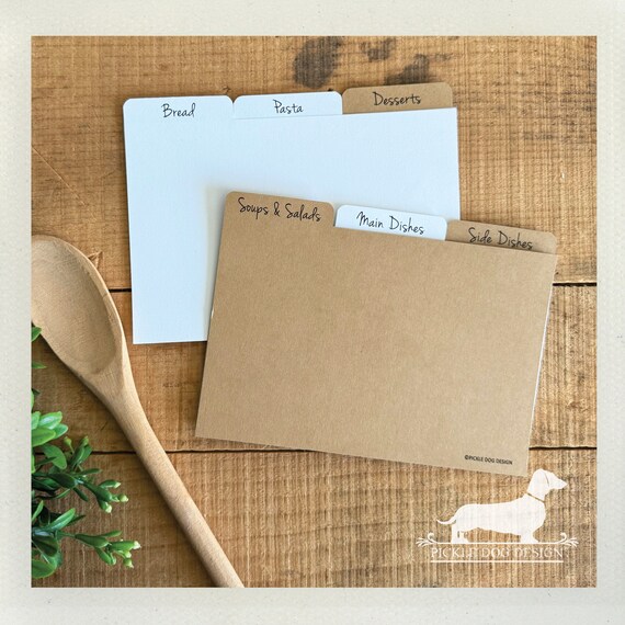 DISCOUNT DEAL! 4x6 Recipe Divider Cards (No. 8)