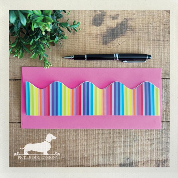 DISCOUNTED! Wavy Rainbow. Note Cards (Set of 6)