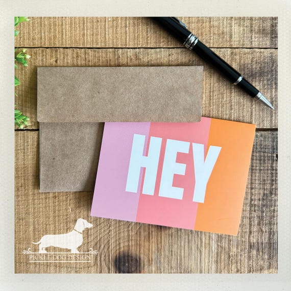 DISCOUNTED! Hey. Note Card