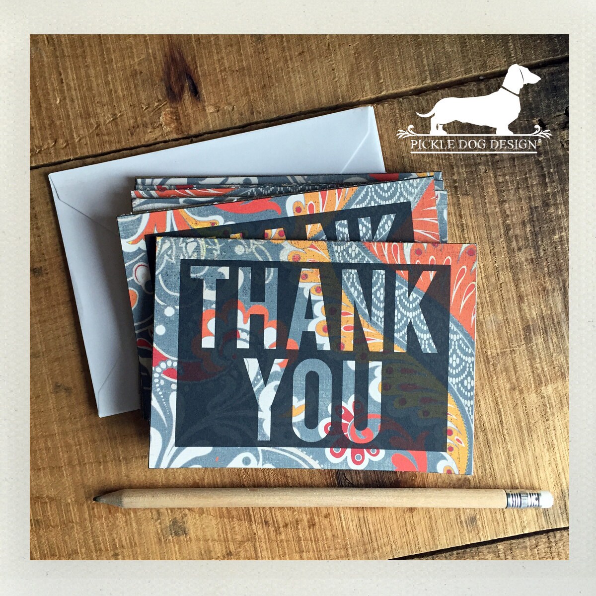 DOLLAR DEAL! Thank You. Note Cards (Set of 5)