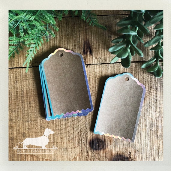 DOLLAR DEAL! Iridescent Kraft. Gift Tags