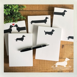Doxie. Blocco note 5x7 -- (cane bassotto, bassotto, stile vintage, carta per appunti, cane lungo, bassotto, appunti, lista delle cose da fare, regalo di San Valentino per l'ufficio)