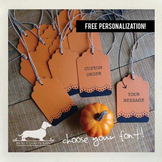 Trick or Treat. Personalized Gift Tags (Set of 12)