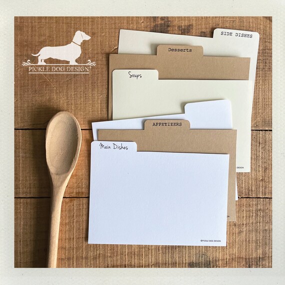 DISCOUNT DEAL! 4x6 Recipe Divider Cards (No. 4)