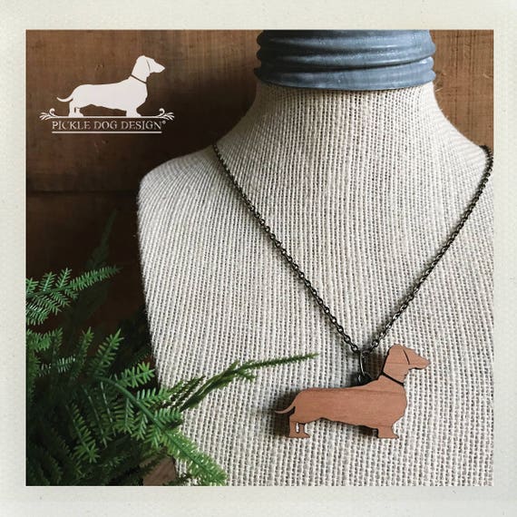 Doxie. Wood Necklace