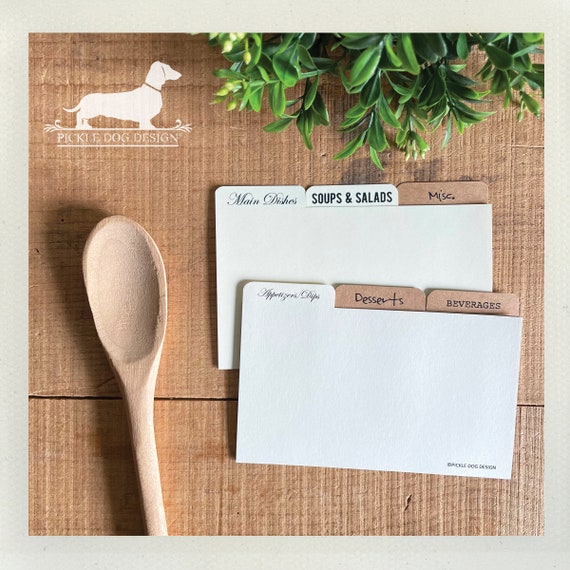 DISCOUNT DEAL! 3x5 Recipe Divider Cards (No. 40)
