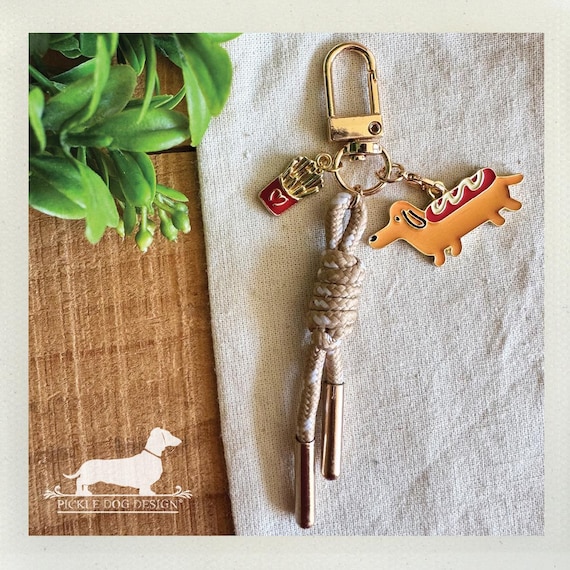 Hot Dog and Fries. Bag Charm