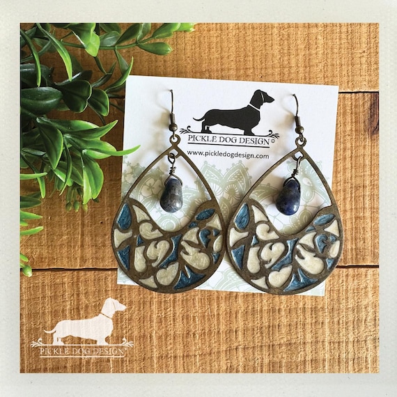 Blue Gypsy. Dangle Earrings