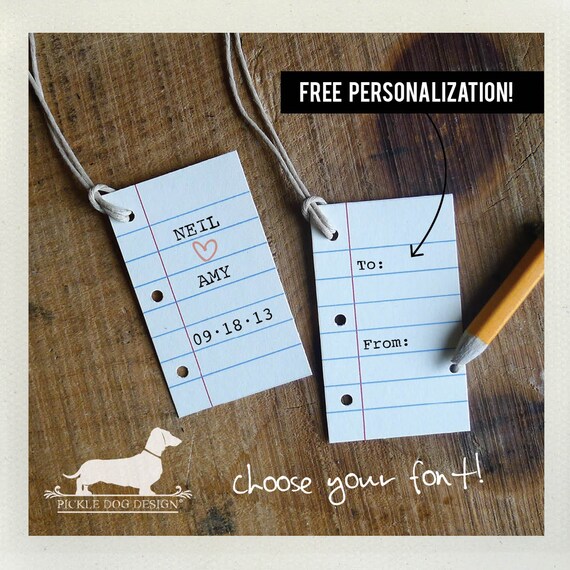 Love Note. Personalized Gift Tags (Set of 20)