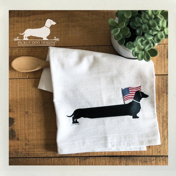 USA Doxie. Decorative Tea Towel