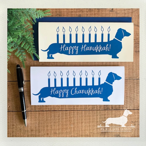 Hanukkah Doxie. Note Card