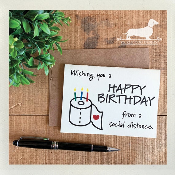 Social Distance Birthday. Note Card