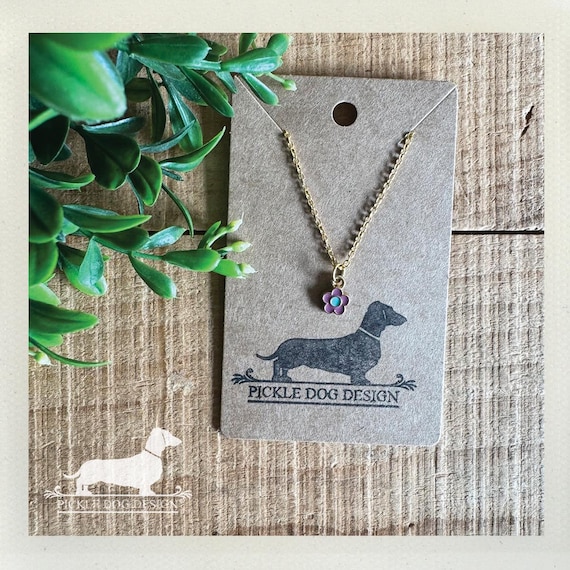 Purple Flower. Necklace