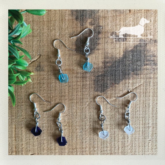 Sea Glass. Dangle Earrings
