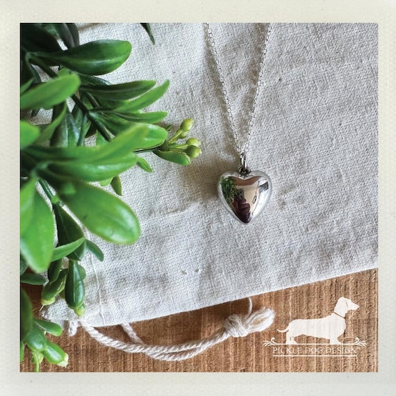 Silver Bubble Heart. Necklace