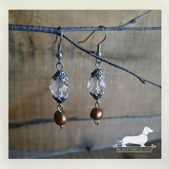 Crystal Drops. Dangle Earrings