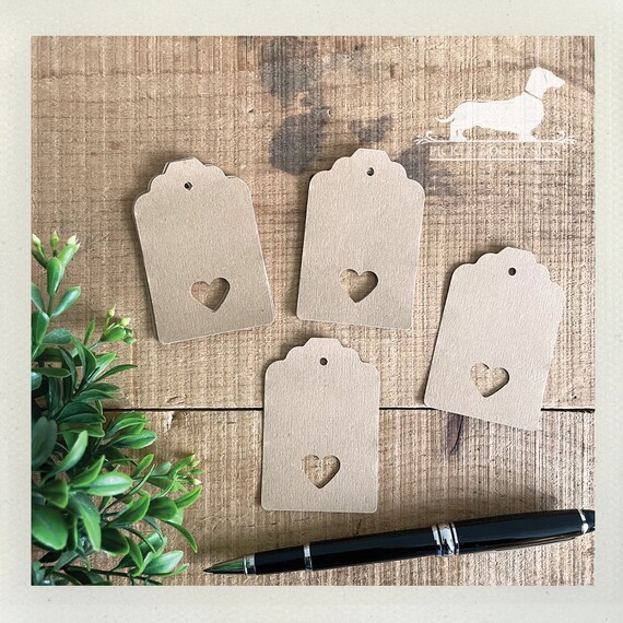 DISCOUNT DEAL! Kraft Heart. Gift Tags (Set of 12)