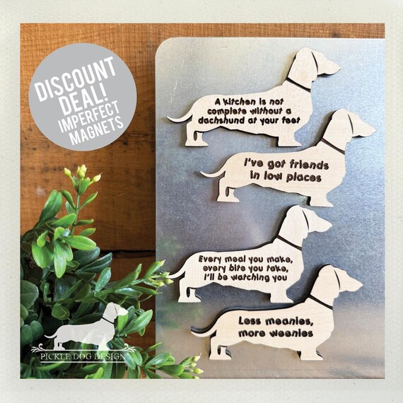 DISCOUNTED! Imperfect Dachshund. Kitchen Magnet