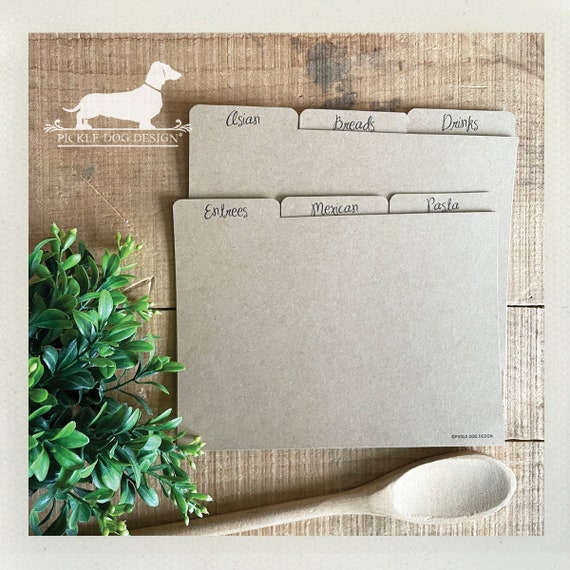 DISCOUNT DEAL! 5x7 Recipe Divider Cards (No. 9)