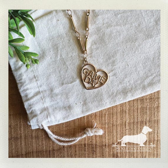 Game Day Heart. Necklace