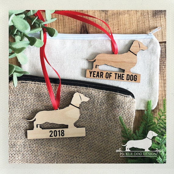 Year of the Dog. 2018 Wood Ornament