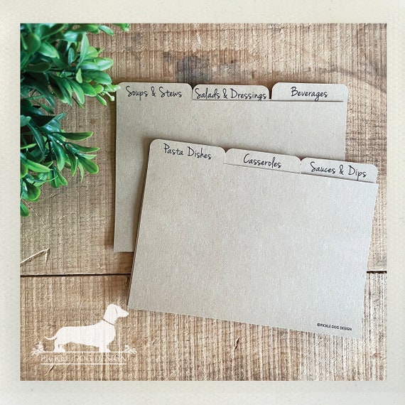 DOLLAR DEAL! 4x6 Recipe Divider Cards