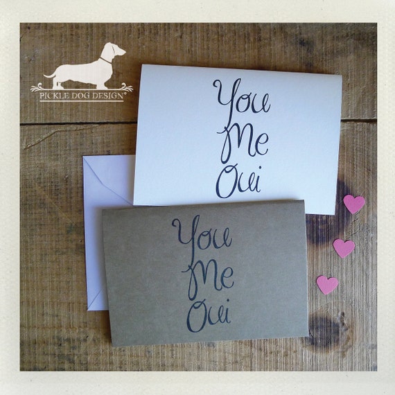 You Me Oui. Note Card