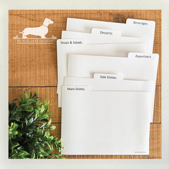 DISCOUNT DEAL! 5x7 Recipe Divider Cards (No. 56)