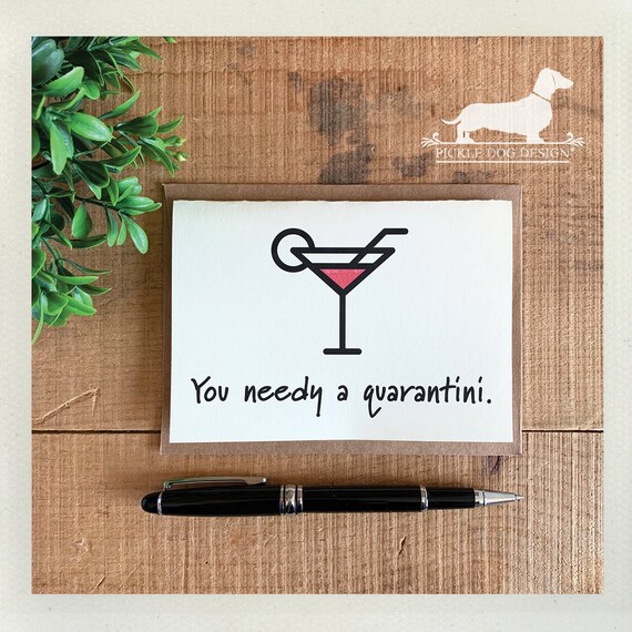 Quarantini. Note Card
