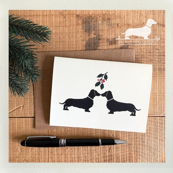 Mistletoe Doxie. Note Card
